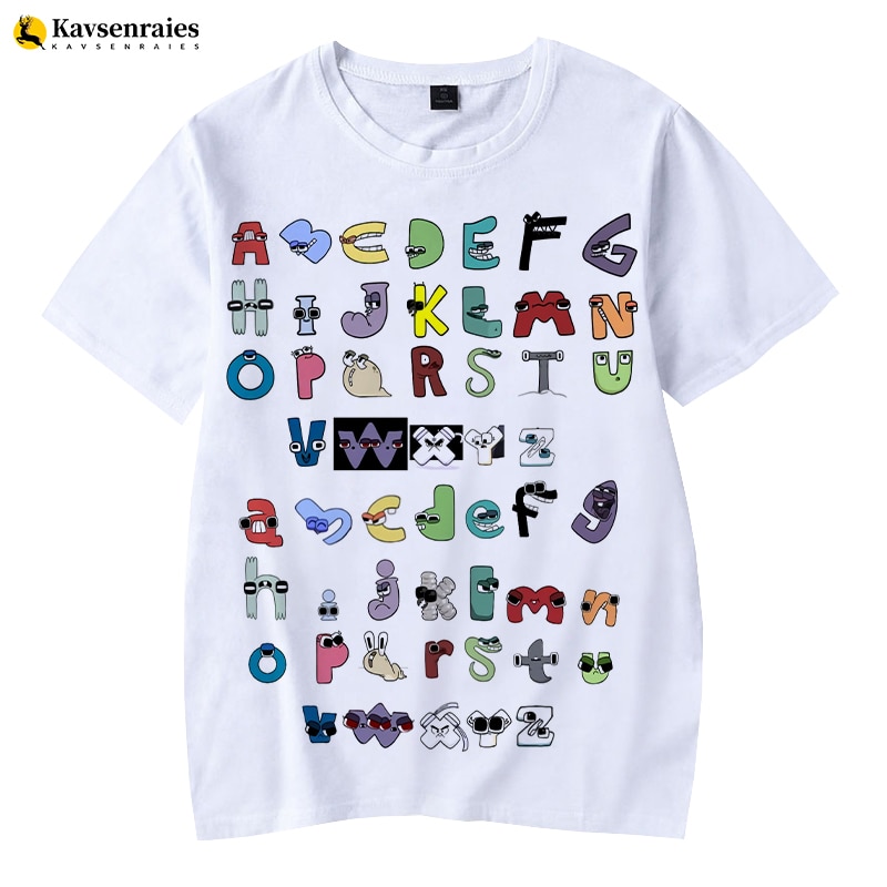 2023 Summer Fashion Children s Alphabet Lore Harajuku T shirt Boys T Shirt Girls Clothes Print 5 - Alphabet Lore Plush