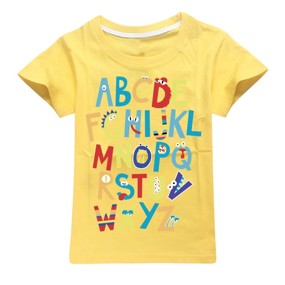 Alphabet Boys T shirt Lore Prints Children T shirts Fashion Summer Short Sleeve Tshirt Hot Sale 1 - Alphabet Lore Plush