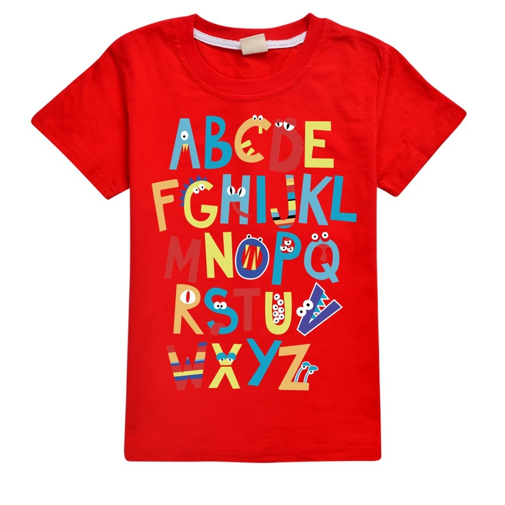 Alphabet Boys T shirt Lore Prints Children T shirts Fashion Summer Short Sleeve Tshirt Hot Sale 2 - Alphabet Lore Plush