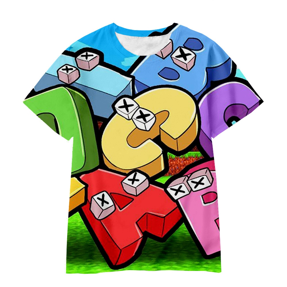 Alphabet Lore Clothes Kawaii Anime Game T Shirts Children s A B C D E F 1 - Alphabet Lore Plush