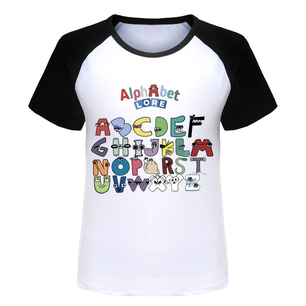 Boy s Girl s 100 T Shirts 26 Alphabet Lore Print Casual Family Clothing Set Children 3 - Alphabet Lore Plush