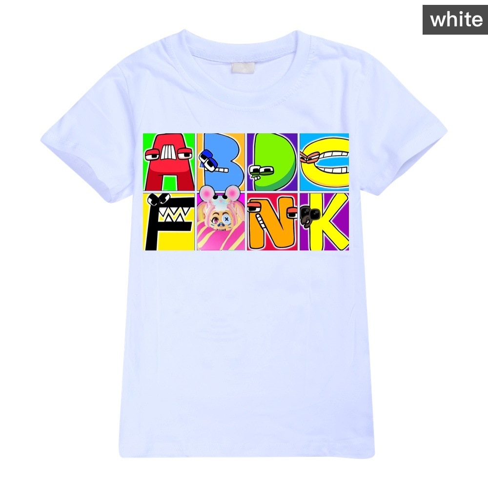 Children s Summer Alphabet Lore T Shirts Fashion Girl Short Sleeved Top Tee Clothes Comfortable Kids 1 - Alphabet Lore Plush