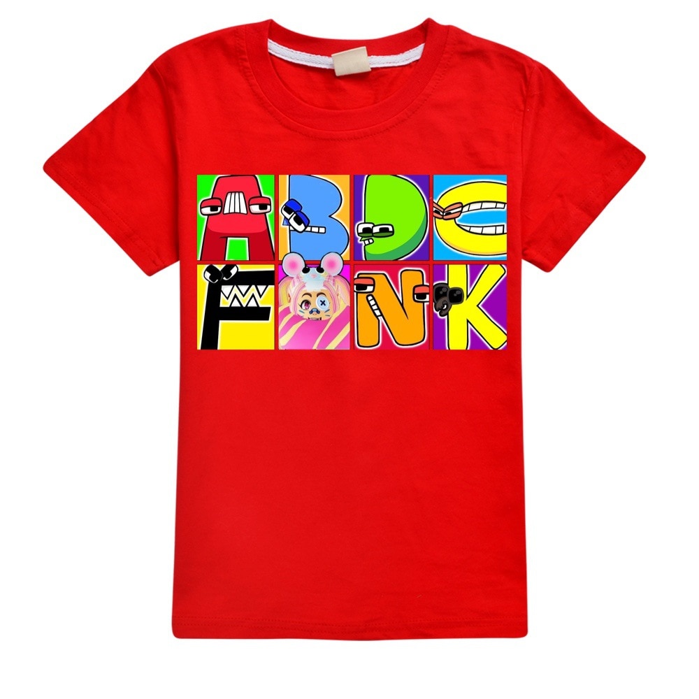 Children s Summer Alphabet Lore T Shirts Fashion Girl Short Sleeved Top Tee Clothes Comfortable Kids 2 - Alphabet Lore Plush