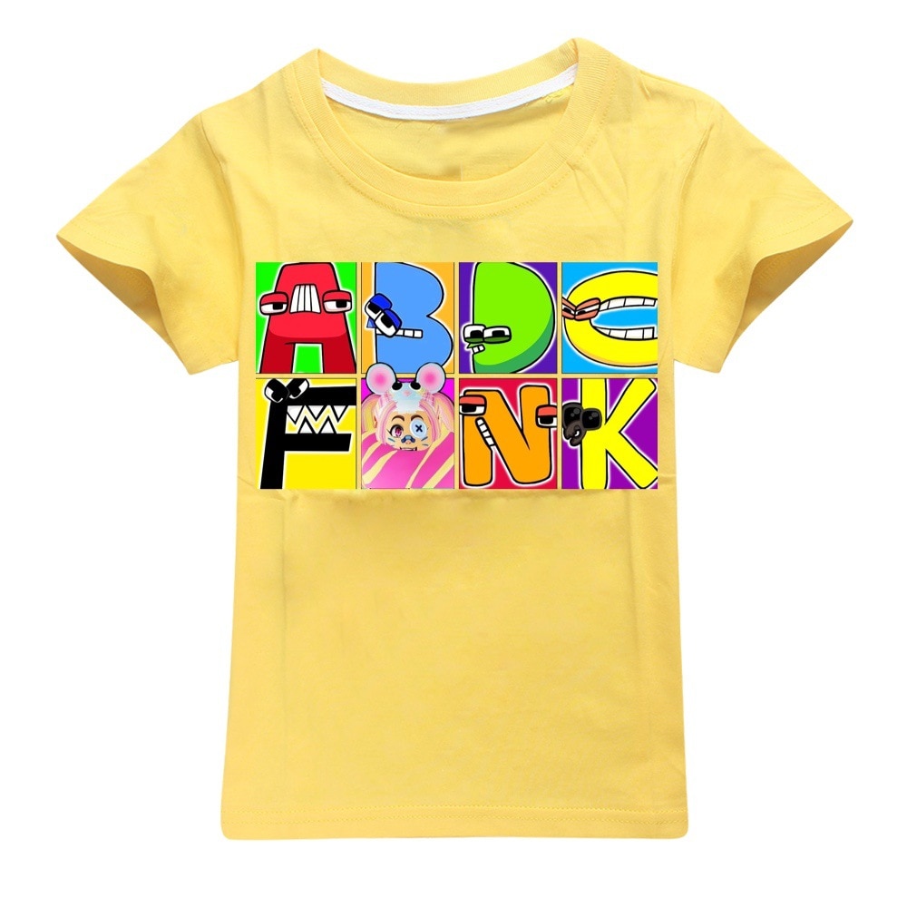Children s Summer Alphabet Lore T Shirts Fashion Girl Short Sleeved Top Tee Clothes Comfortable Kids 3 - Alphabet Lore Plush