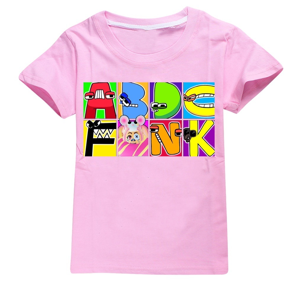 Children s Summer Alphabet Lore T Shirts Fashion Girl Short Sleeved Top Tee Clothes Comfortable Kids 4 - Alphabet Lore Plush