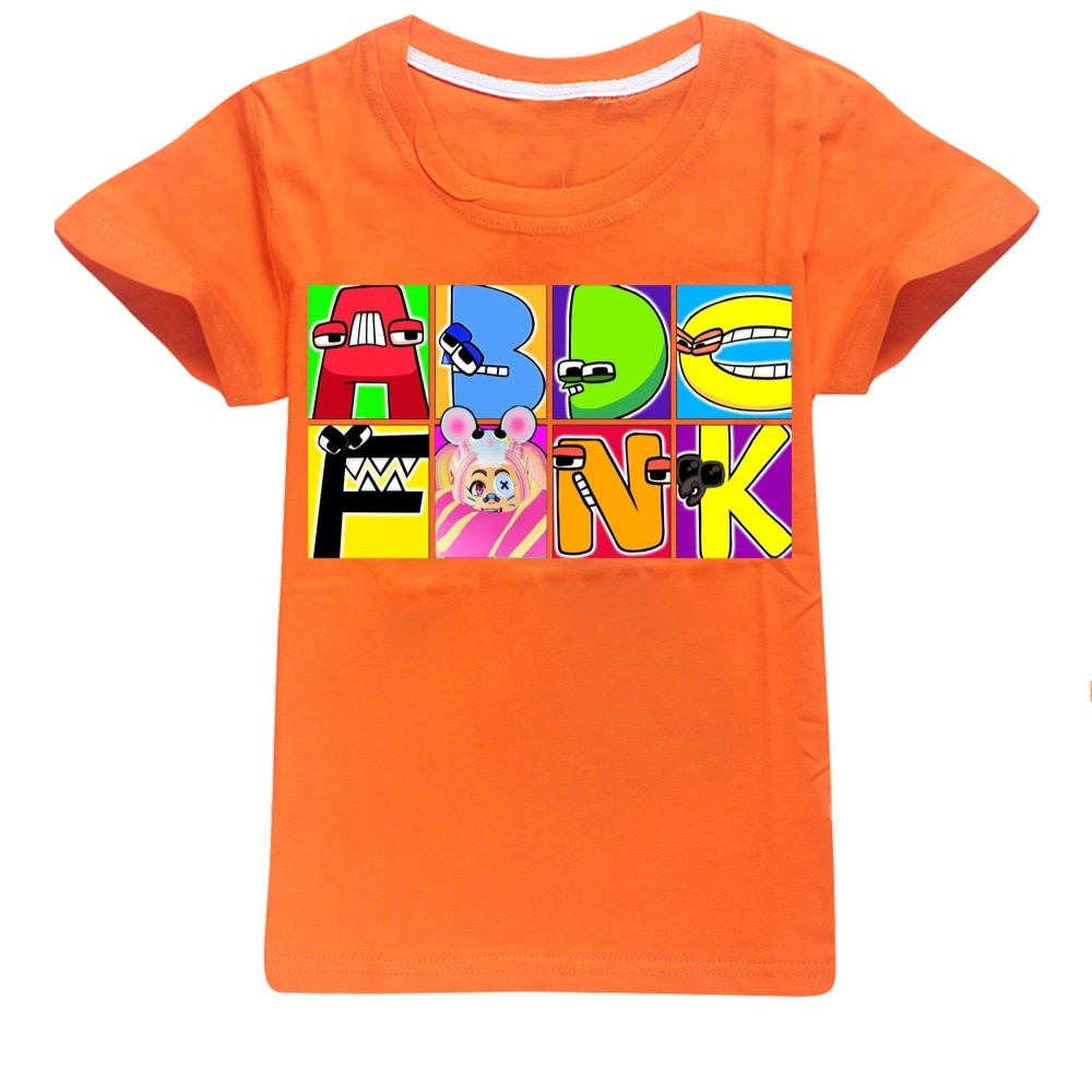 Children s Summer Alphabet Lore T Shirts Fashion Girl Short Sleeved Top Tee Clothes Comfortable Kids 5 - Alphabet Lore Plush