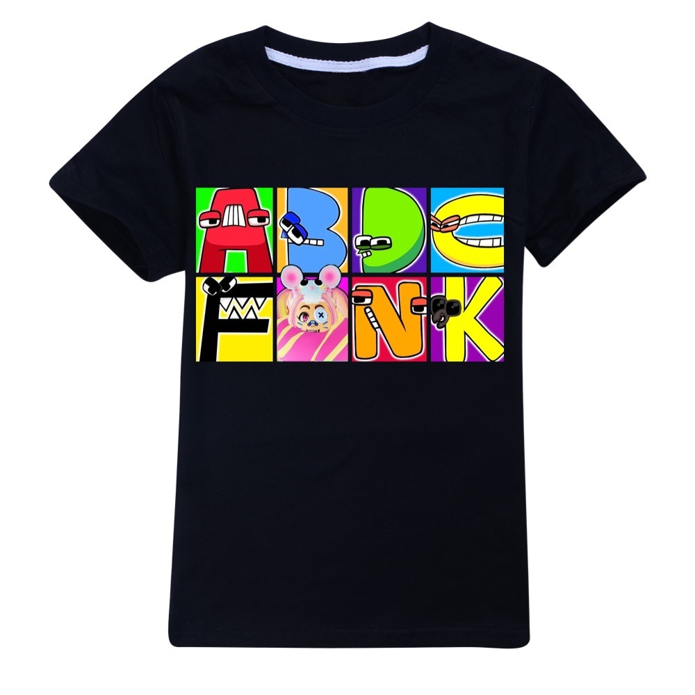 Children s Summer Alphabet Lore T Shirts Fashion Girl Short Sleeved Top Tee Clothes Comfortable Kids - Alphabet Lore Plush