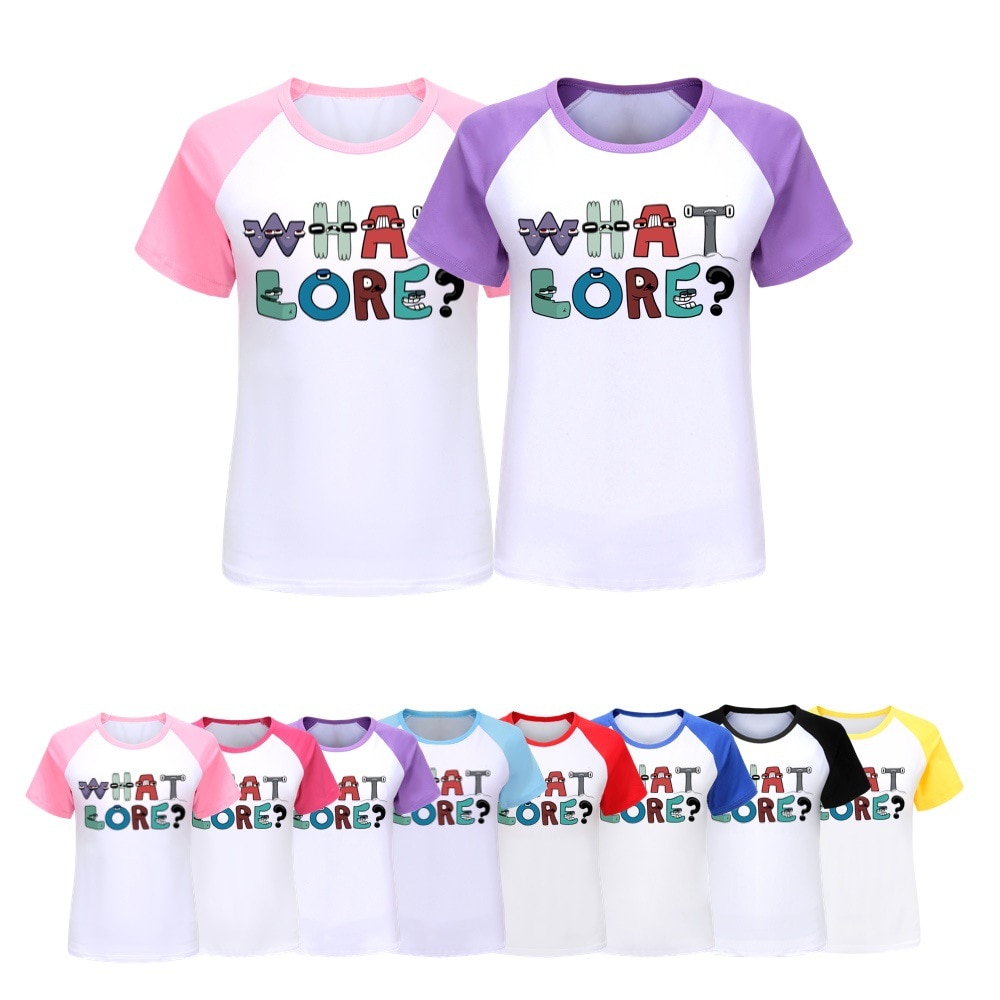Game Hot Alphabet Lore Kids Clothes Summer Boys Girls Baby Tops Children Short Sleeve T Shirt - Alphabet Lore Plush