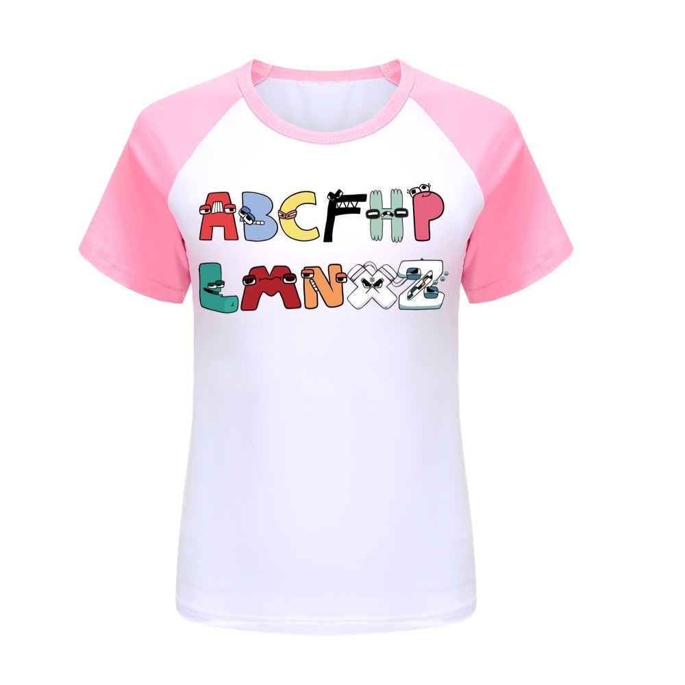Kids Short Sleeve Clothing T Shirts Spring Summer Children Tops Cartoon Alphabet Lore Tees Cotton Boys 1 - Alphabet Lore Plush